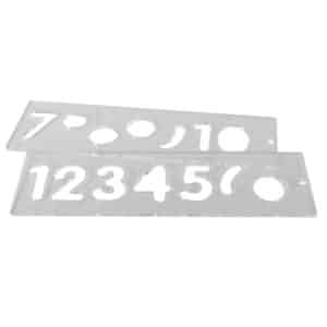 Malsett, Tall 57 mm store bokstaver, 1-10