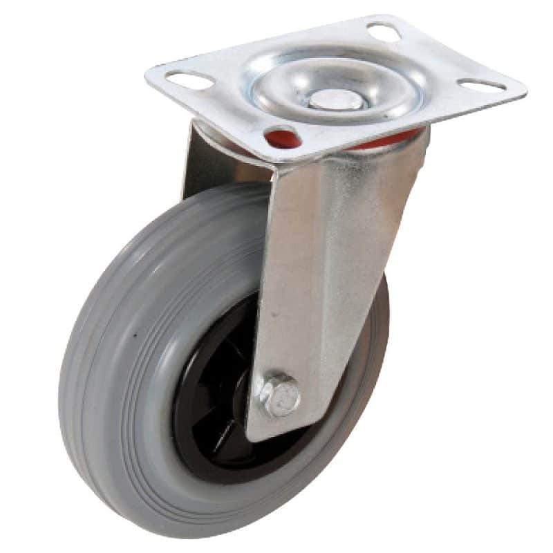 Gummihjul 100 mm, 70 kg Svingbart hjul