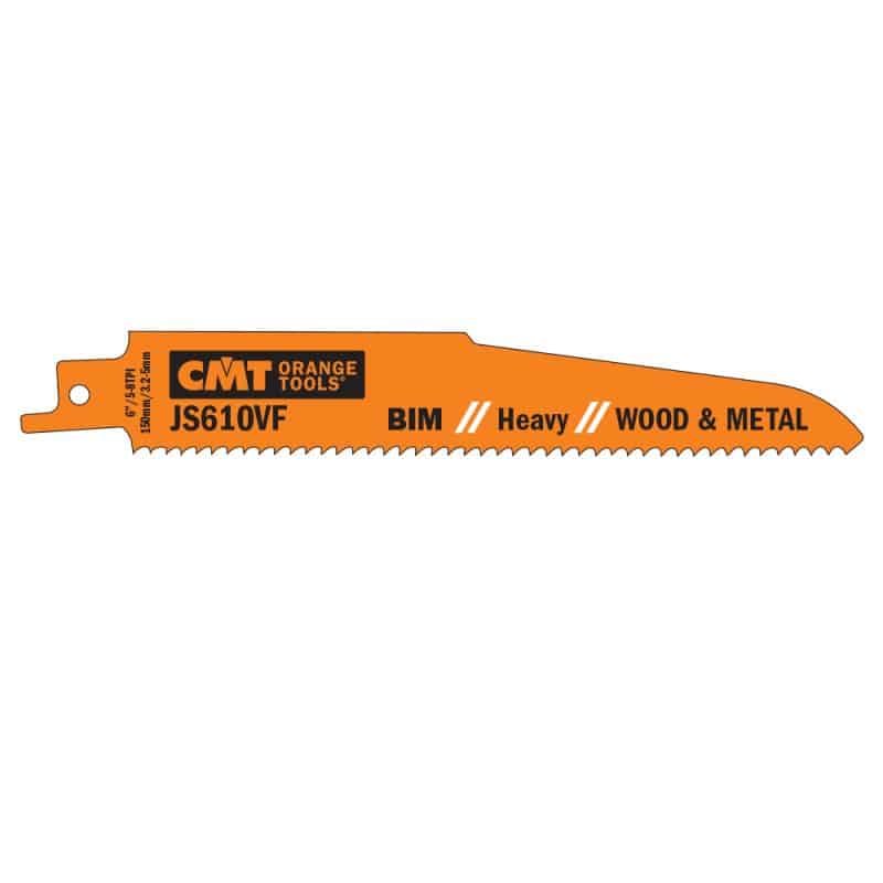 CMT Sabelsagblad BIM Heavy Wood-Metal 610 VF - L150, I130, TPI5-8 (sett med 5 stk)