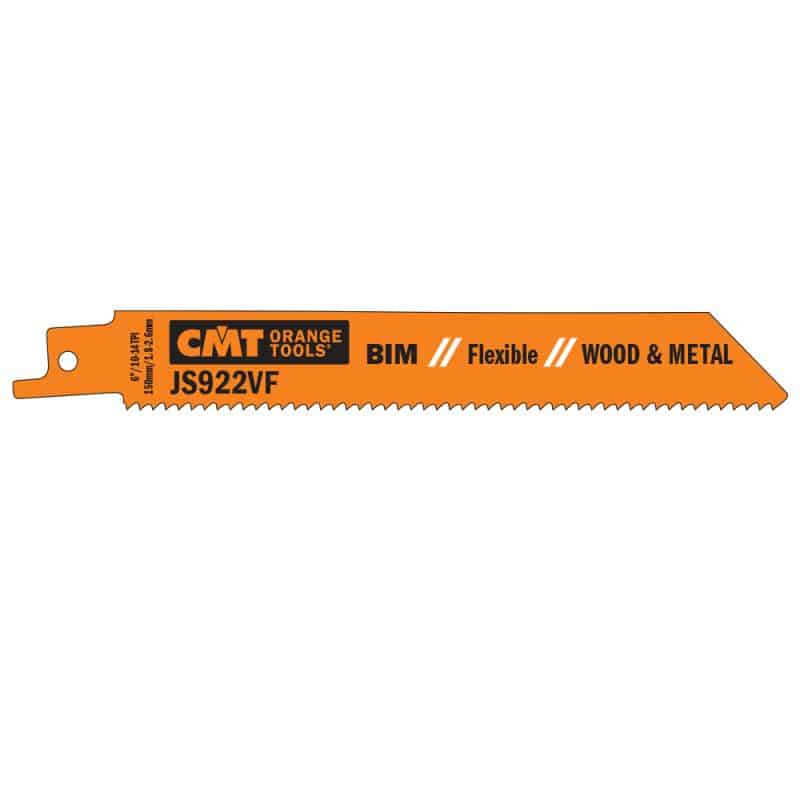 CMT Sabelsagblad BIM Fleksibelt tre-metall 922 VF - L150, I130, TPI10-14 (sett med 5 stk.)