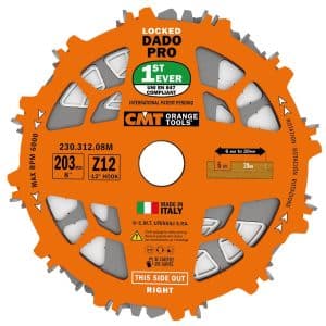 CMT DADO PRO - D203x6.2-20 d30 Z12 HW - Grooving Sagblad Set DADO PRO