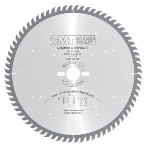 CMT Industrisagblad for laminerte plater og sponplater - D250x3,2 d30 Z80 HW