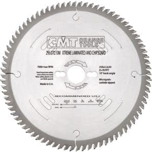 CMT Super XTreme sagblad for laminerte plater og sponplater - D250x3,2 d30 Z78 HW