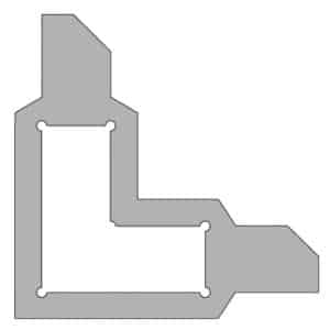CMT hjørneramme for overfreser-system