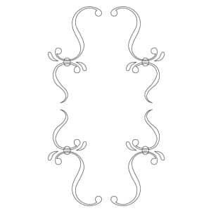 CMT Router Carver System Template for Cascade skapdør, 365x210 mm