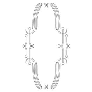 CMT Router Carver System Template for Roma skapdør, 375x200 mm