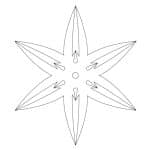 CMT Router Carver System Template, rosett, 88x70 mm