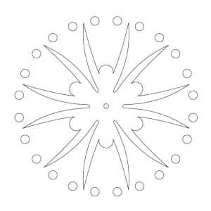 CMT Router Carver System Template, rosett, 82x65 mm