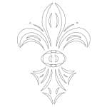 CMT Router Carver System Template, Fleur-de Lys-dør, 250x180 bmm