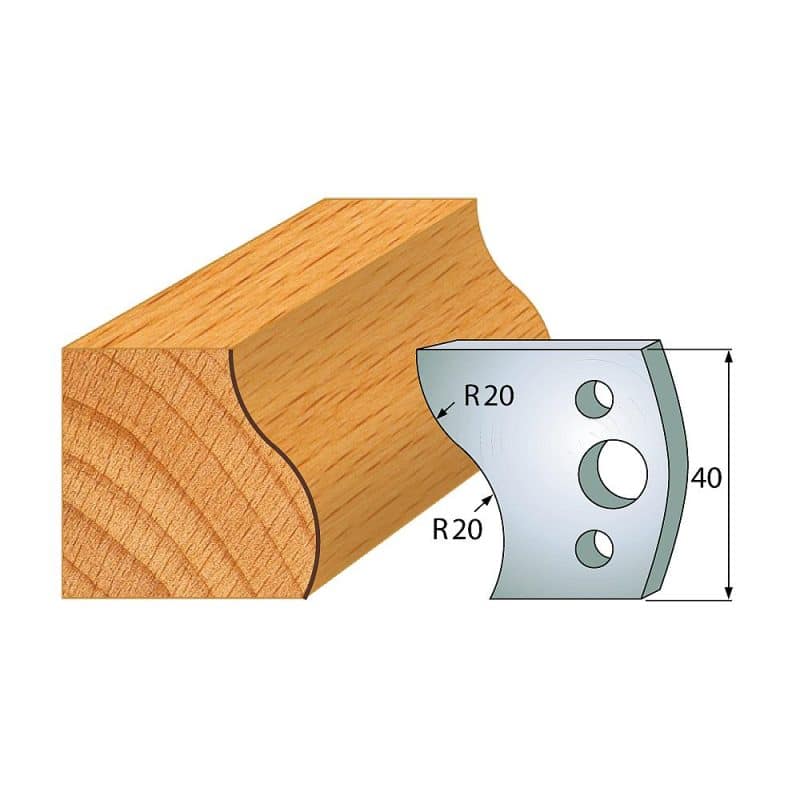 IGM Profil No.009 - 2 stk kniver 40x4 mm SP