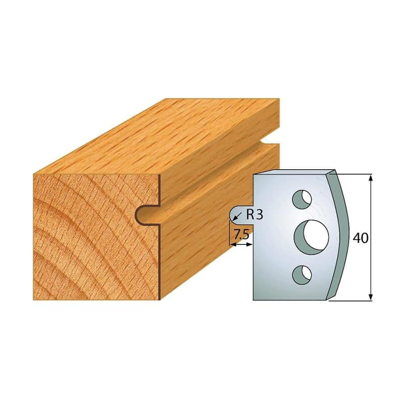 IGM Profile No.010 - 2 stk kniver 40x4 mm SP