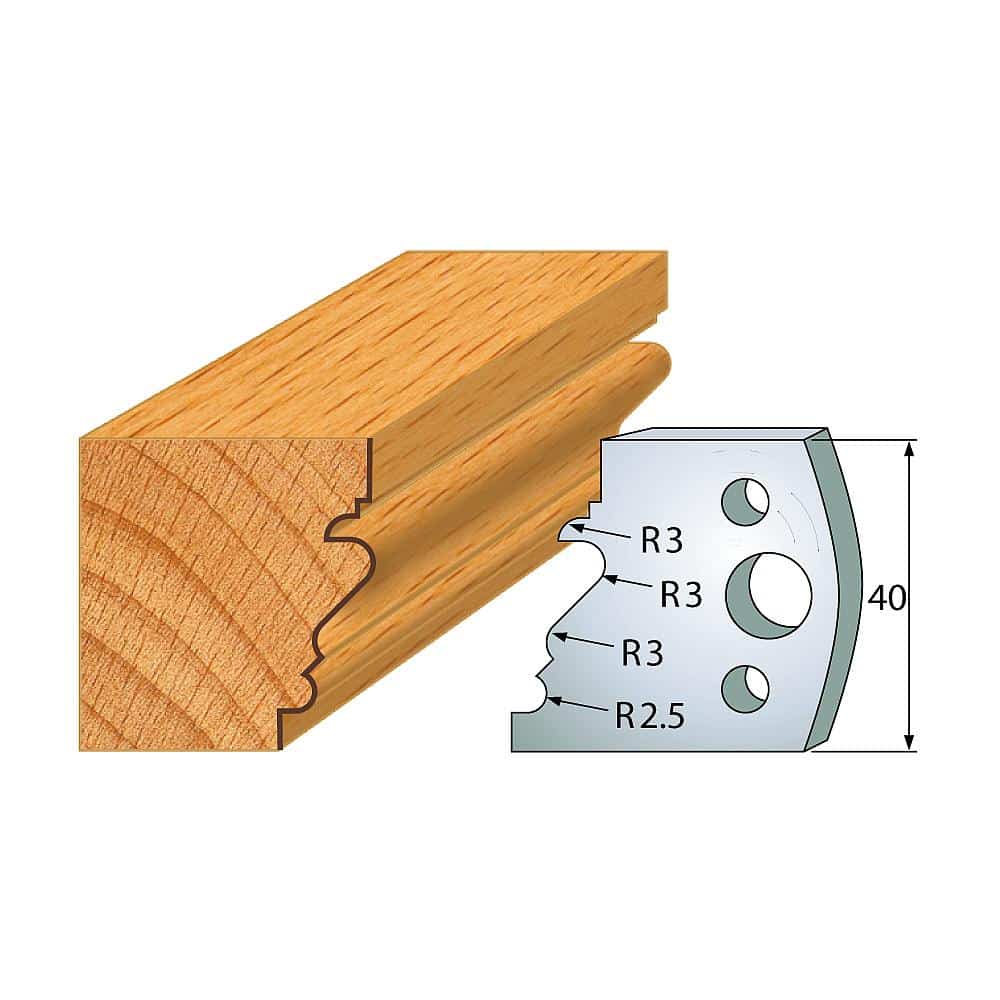 IGM Profile No.122 - 2 stk kniver 40x4 mm SP