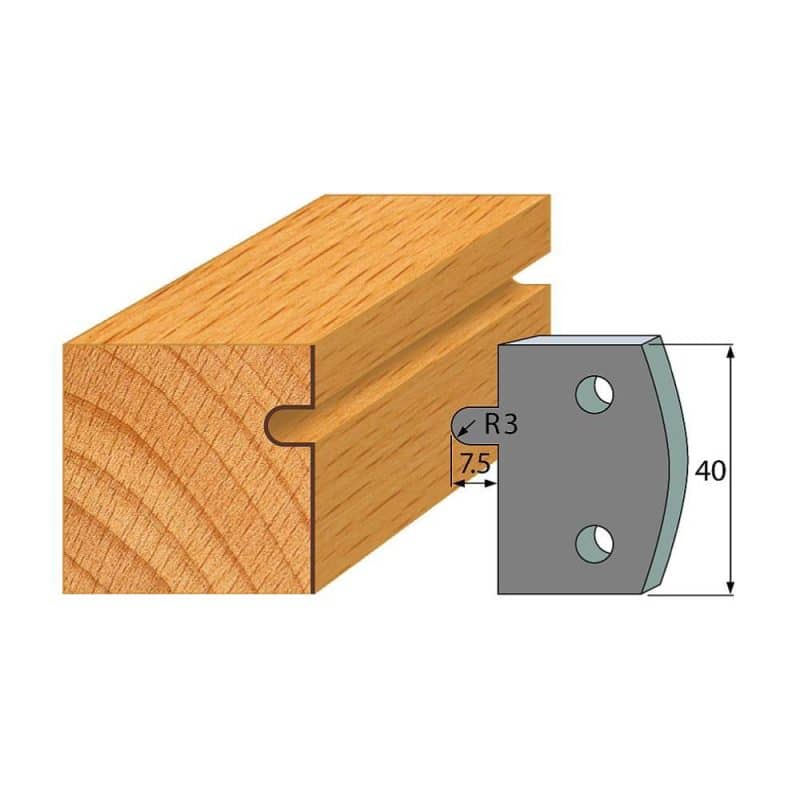IGM-profil nr. 010 - 2 stk. sponbegrensere 40x4 mm SP