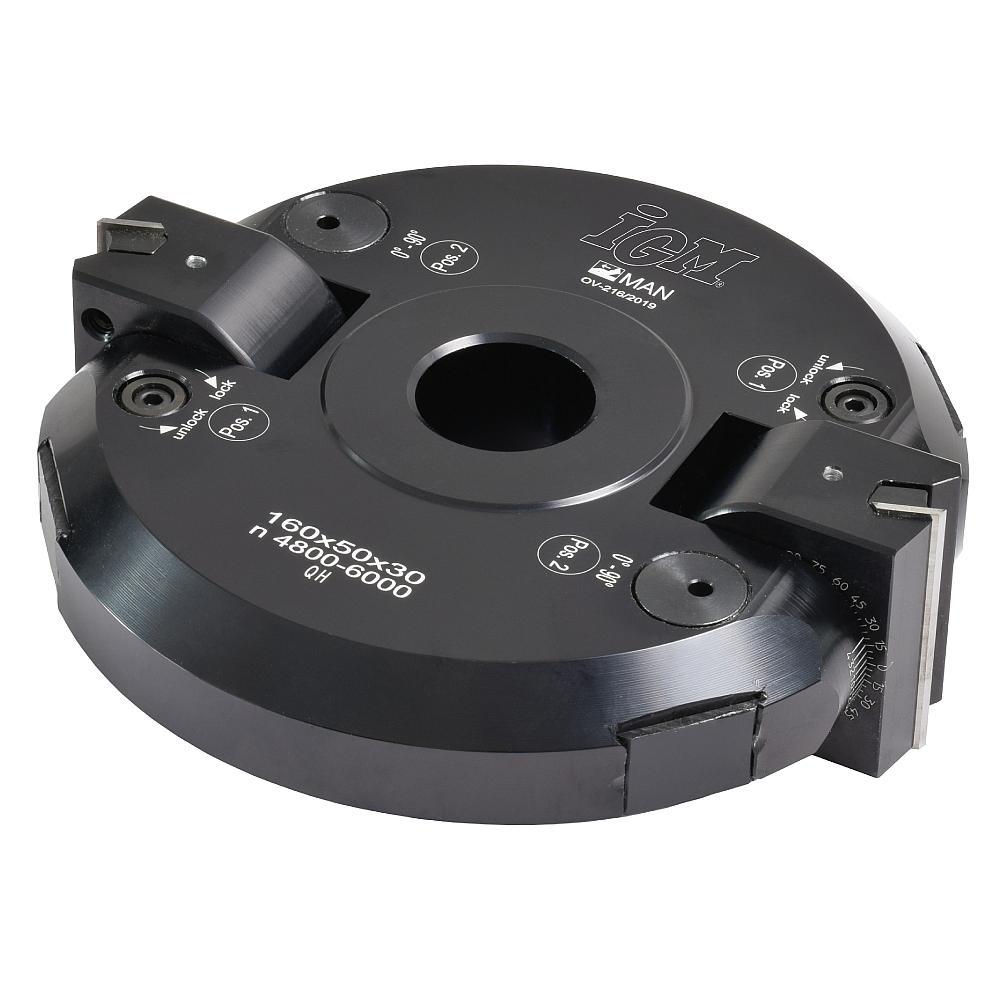 IGM F607 Justerbart hode for fasfres +-90° MAN - D160x50 d30 Z2 ALU