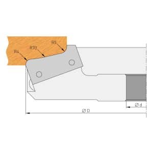 Profilkniv for bits - F635