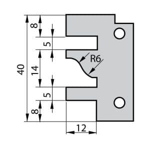 IGM Profilkniv for 641 - profil A,40x26x2 mm