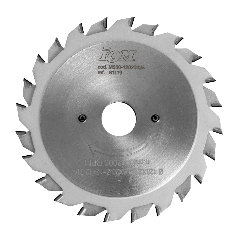 IGM Diamond justerbart rilleblad - D120x2,8-3,6 d20 Z12+12 H.4