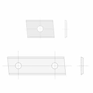 IGM N014 Vendbar kniv HWM Z2 fas - 30x12x1,5 UNI P