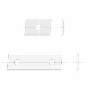 IGM N014 Vendbar kniv HWM Z2 fas - 40x12x1,5 UNI L