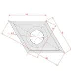 IGM N023 Vendbar kniv HWM - 16x28x2 Wood+