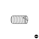 Madringsskrue med flat spiss, slisset M5x10 UNI 4766