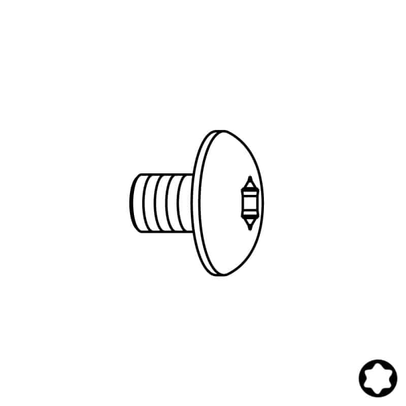 Skrue - M4x6 D9 Torx15