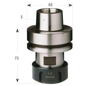 Spennhylseholder HSK F63 ER32 - høyre