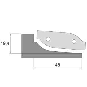 IGM Profilkniv for F631 - type C, øverst