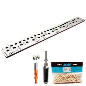 IGM FKP900 Boremalssett 900 mm, Euro 32 mm + GRATIS 100 stk. plugger