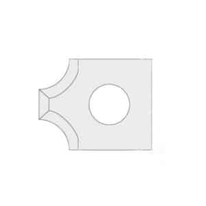 IGM N031 Vendbar kniv HWM radius - 2xR2 15x18x2 UNI