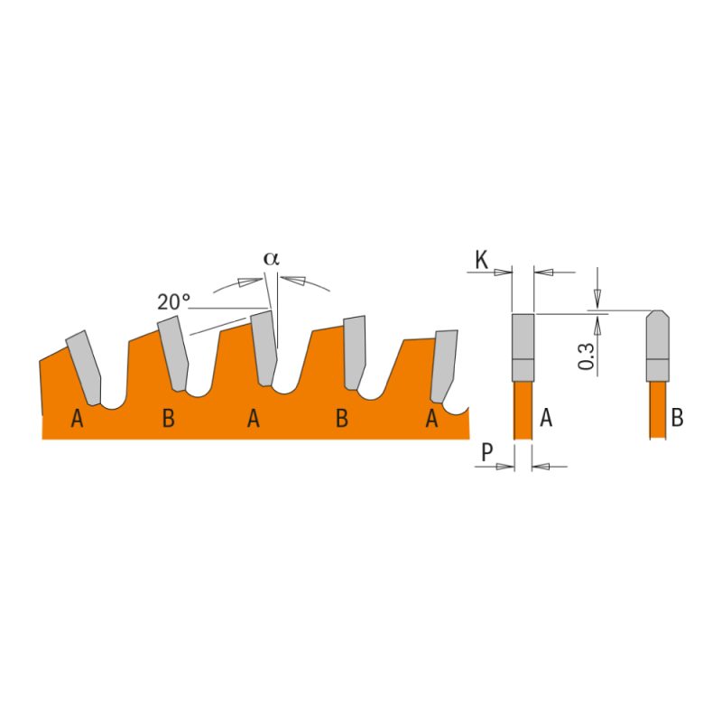 CMT ITK Ultra Thin-Kerf sagblad for laminat, ikke-jernholdig metall, plast - D168x1,8 d20 Z52 HW - Bilde 2