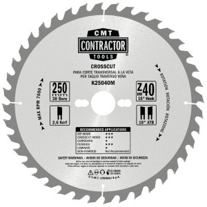 CMT Contractor sagblad for tre, Masterpack - D160x2,2 d20 Z24 HW, 10stk