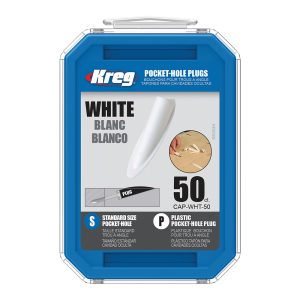 Kreg Standard Pocket-Hole Plugs - plast, hvit, 50 stk