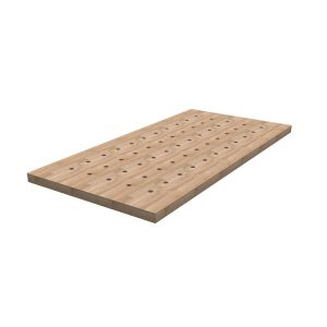 Kreg benkplate i hardt tre med hundehull - 610 mm x 1219 mm