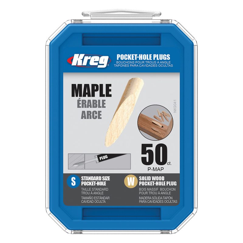 Kreg Standard Pocket-Hole Plugs - lønn, 50 stk