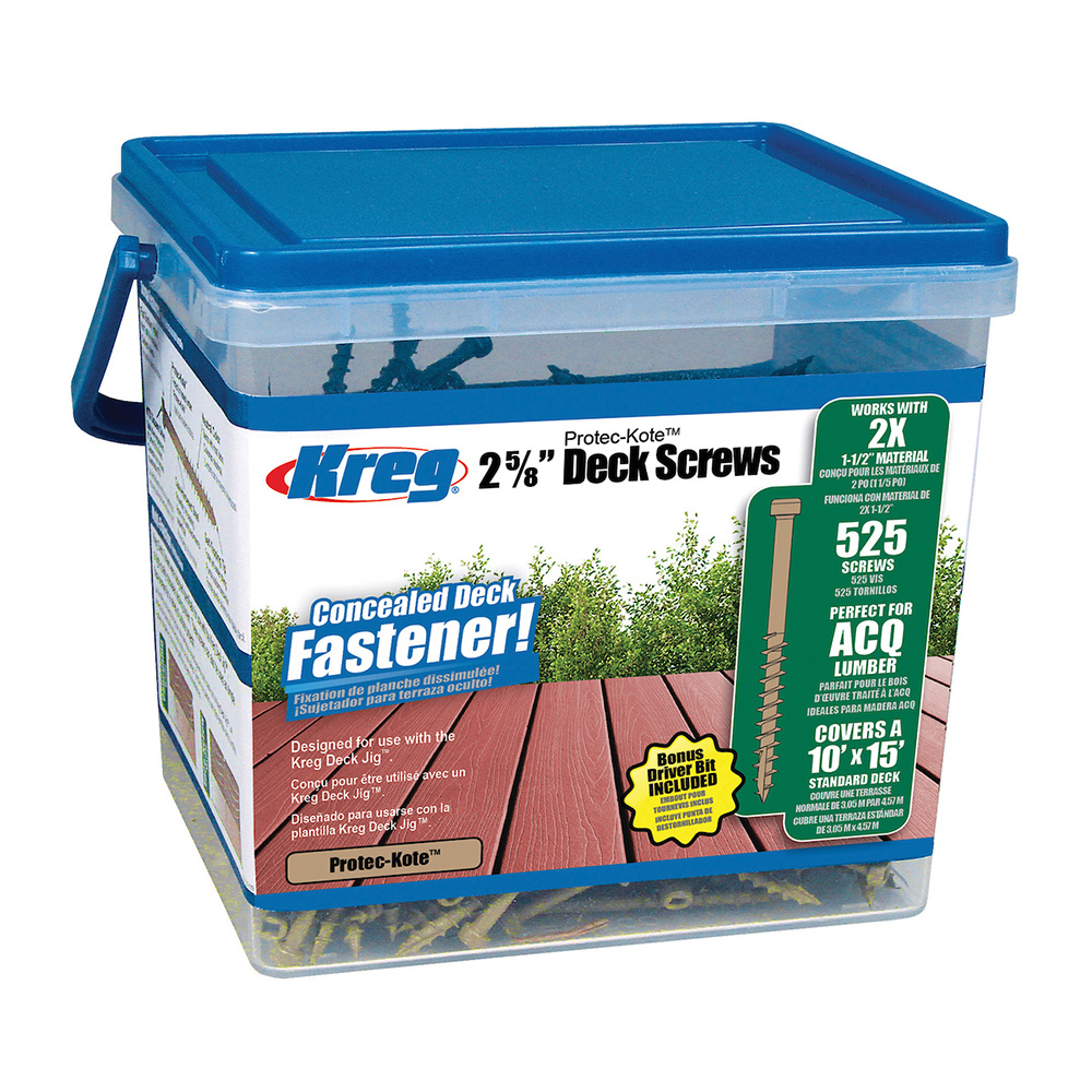 Kreg Protec-Kote dekkskruer, sett 525 stk, 67 mm - Bilde 2