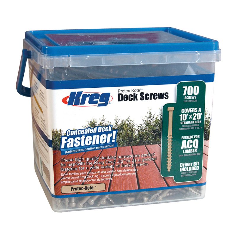Kreg Protec-Kote dekkskruer, sett 700 stk, 51 mm