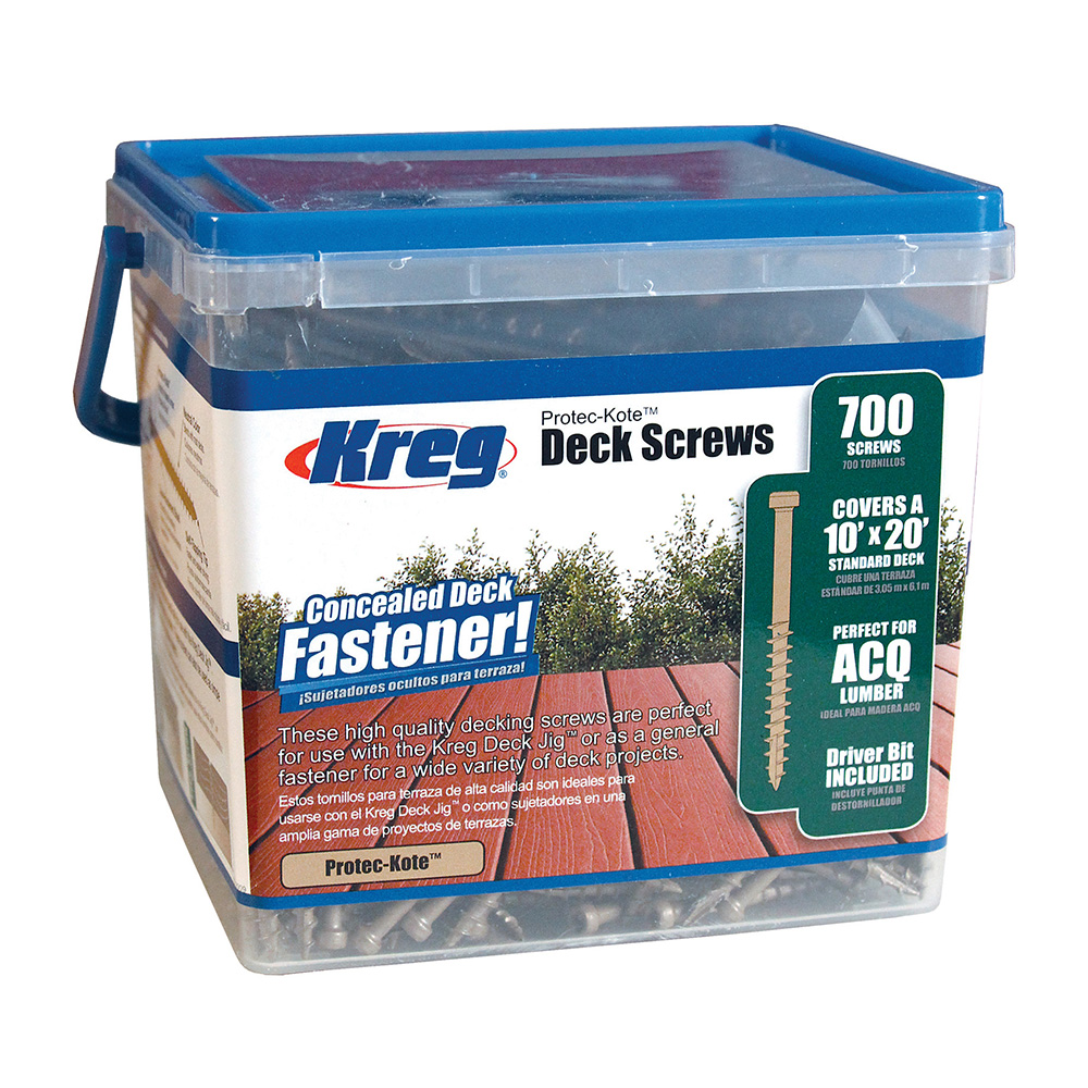 Kreg Protec-Kote dekkskruer, sett 700 stk, 51 mm