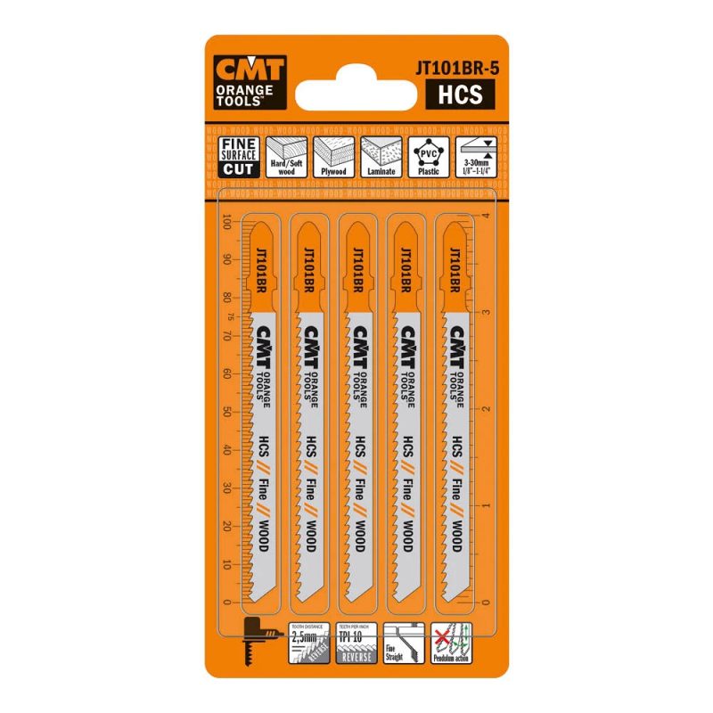 CMT stikksagblad HCS Fine Wood 101 BR - L100 I75 TS2,5 (sett med 25 stk) - Bilde 2