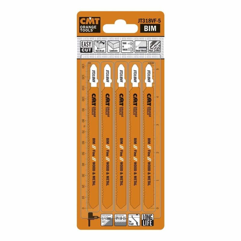 CMT stikksagblad BIM Fine Wood Metal 318 VF - L132 I100 TS1,7-2,6 (sett med 5 stk) - Bilde 2
