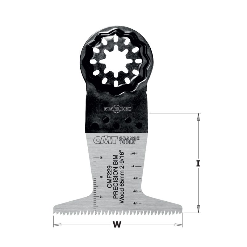 CMT Starlock Precision Cut BIM, japansk fortanning for tre, lang levetid - 65 mm, sett med 5 stk - Bilde 2