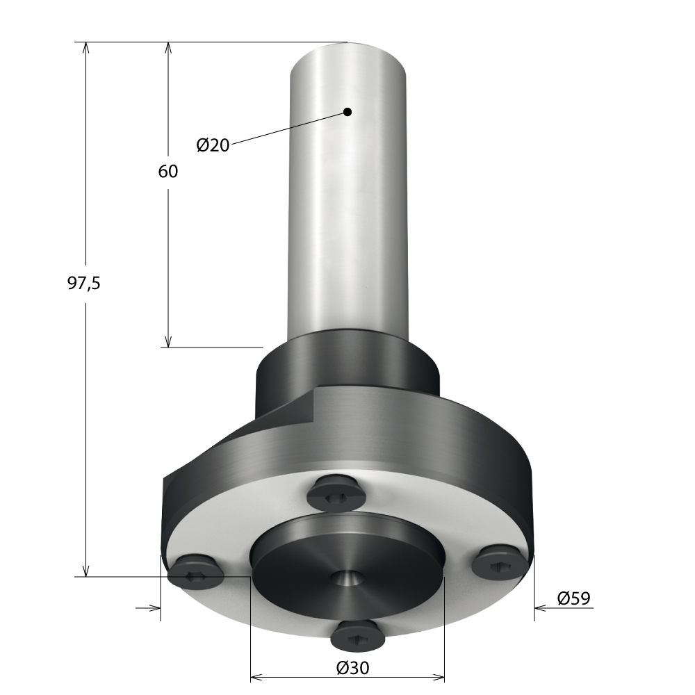 IGM-flens for sagblad D30 L97,5 S=20 mm - Bilde 2