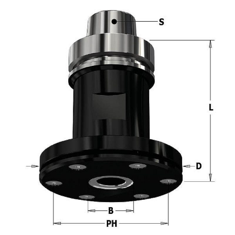 IGM C183.421 Chuck for rilleblad med HSK-63F - D98 d30 L102mm - Bilde 2