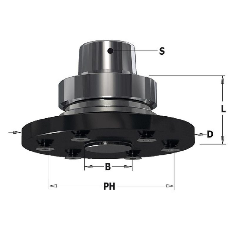 IGM C183.422 Chuck for rilleblad med HSK-63F - D110 d30 L40mm - Bilde 2