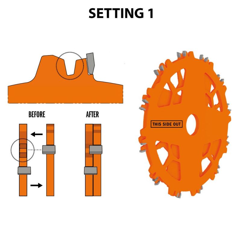 CMT DADO PRO - D203x6.2-20 d15.87 Z12 HW - Grooving Sagblad Set DADO PRO - Bilde 4