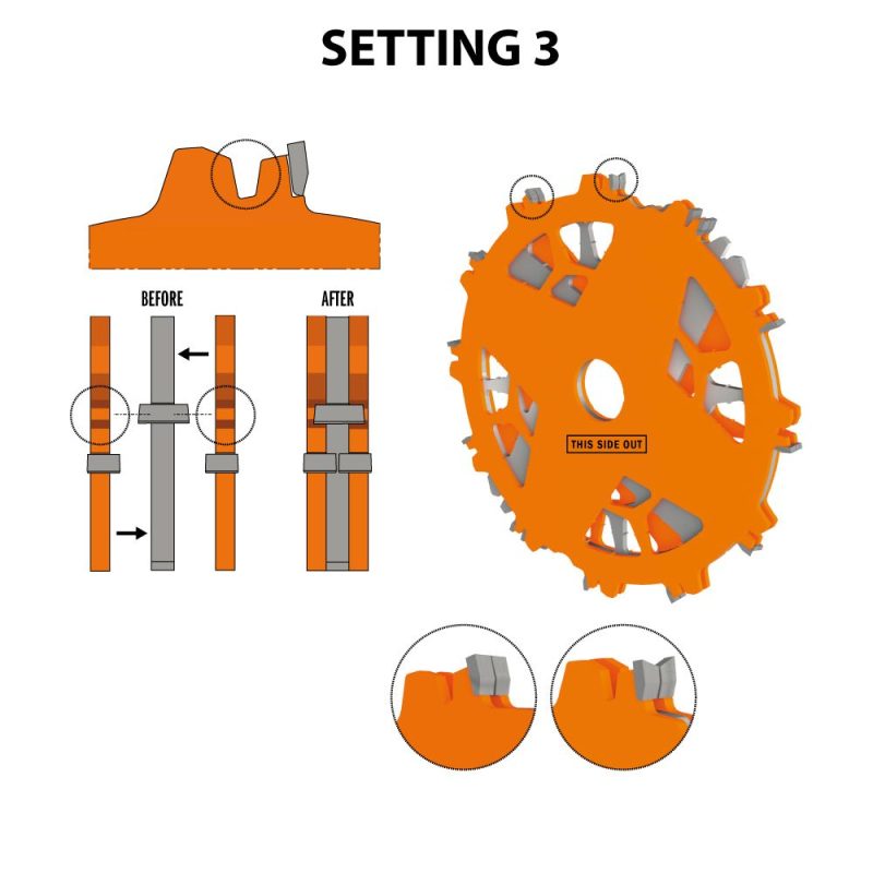 CMT DADO PRO - D203x6.2-20 d15.87 Z12 HW - Grooving Sagblad Set DADO PRO - Bilde 6