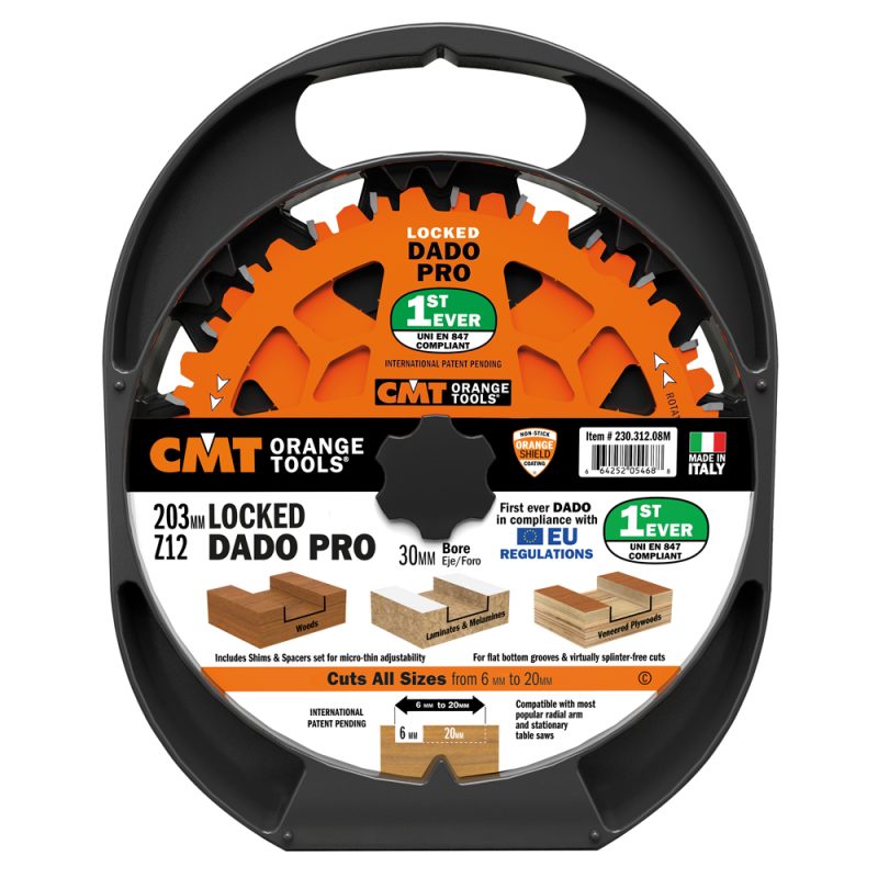 CMT DADO PRO - D203x6.2-20 d15.87 Z12 HW - Grooving Sagblad Set DADO PRO - Bilde 10