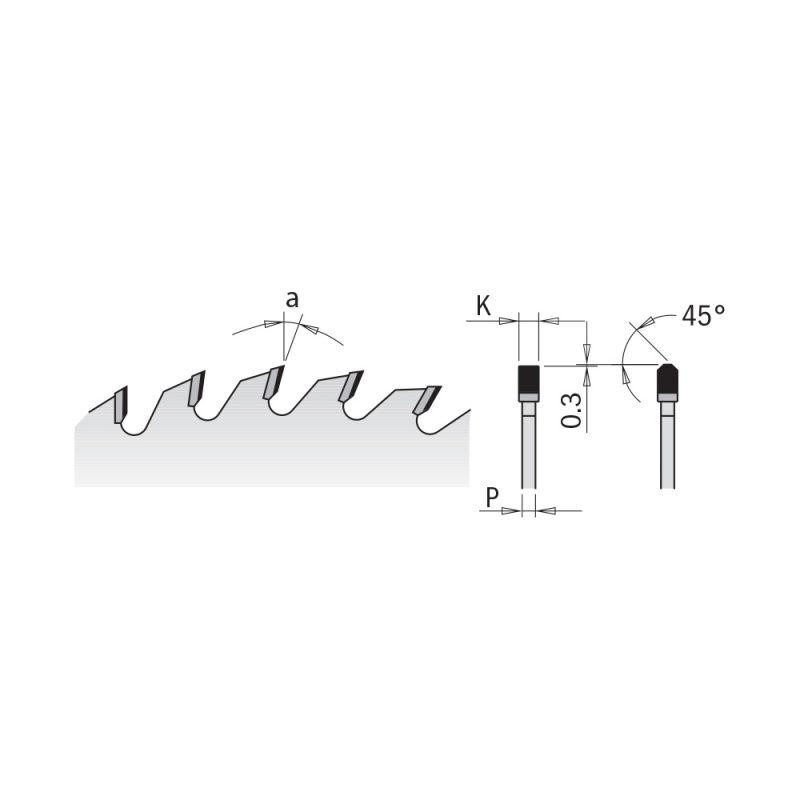 CMT Xtreme diamantsagblad for laminat og sponplater - D300x3,2 d30 Z60 - Bilde 2