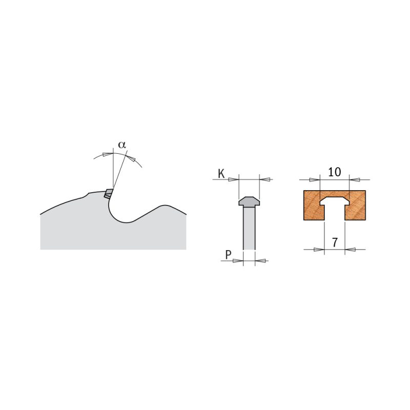 CMT Biscuit Snekkerblad for Lamello P-System - D100,4x7 d22 Z6, HW - Bilde 2