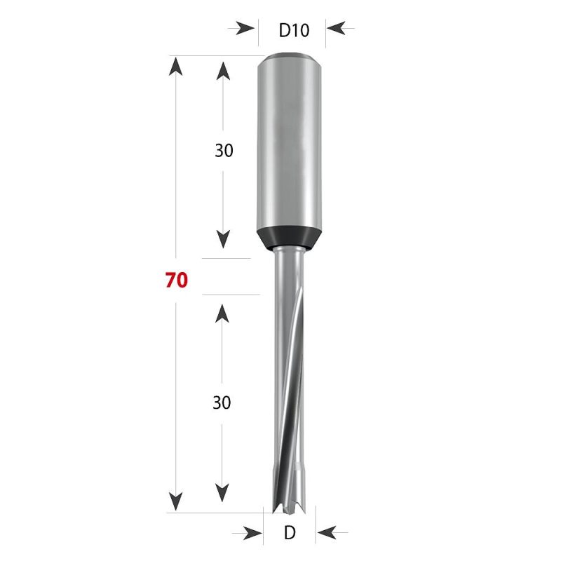 CMT 311 Xtreme Flat Dowel drill S10 L70 HWM - D5x30 S=10x30 L70 RH - Bilde 2